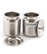 Coconut Stainless Steel Shower Ghee Pot - 2 Pc (1500 ML)
