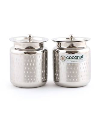 COCONUT Shower No.1 Stainless Steel Pickle Pot - 200 ml, 2 Pieces, Silver 2