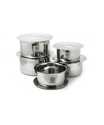 Coconut Stainless Steel Tope with Lid Cookware Set, White (Pack of 10) 1