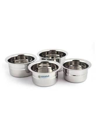 Coconut Stainless Steel Rose Baby Topes (300, 400, 500 and 600 ml) - Set of 4 1