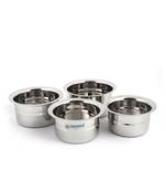 Coconut Stainless Steel Rose Baby Topes (300, 400, 500 and 600 ml) - Set of 4