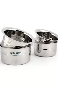 Coconut Stainless Steel Rose Baby Topes (300, 400, 500 and 600 ml) - Set of 4