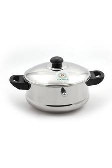 Coconut Stainless Steel Classic Flat Milk Boiler - Diameter - 22.5 cm - Capacity - 2.5 Litre