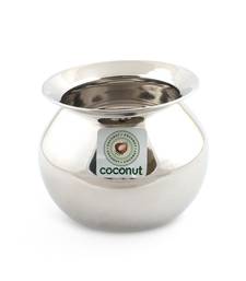 Coconut Stainless Steel Balloon/Gundu/Pongal Pot/Multipurpose Pot - 1 Unit - Diameter -17 Cms (Capacity -3000ML)