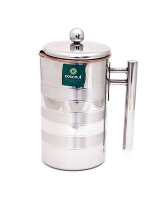 Coconut Stainless Steel Globus Jug/Fridge Jug/Water Pitcher with Lid  1 Unit - 1500 - Diamater  12 cm 1