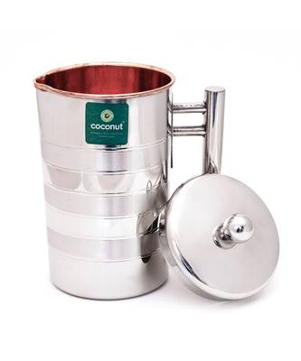 Coconut Stainless Steel Globus Jug/Fridge Jug/Water Pitcher with Lid  1 Unit - 1500 - Diamater  12 cm 2