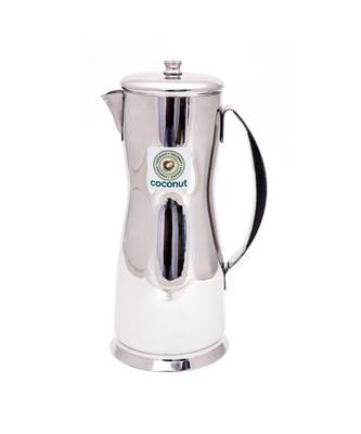 Coconut Stainless Steel Figo Jug/Belly Shaped Water Jug/Water Pitcher/Fridge Jug with Lid - 1500ML - Diamater  10.2Cm 1