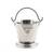 Coconut Plain Pine Serving Stainess Steel Bucket - Set of 1 (600ml)