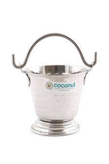 Coconut Hammered Honey Serving Stainess Steel Bucket - Set of 1 (600ml)