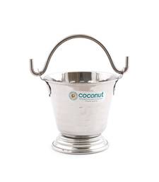 Coconut Hammered Honey Serving Stainess Steel Bucket - Set of 1 (600ml)