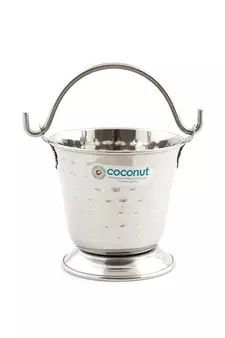 Coconut Hammered Honey Serving Stainess Steel Bucket - Set of 1 (600ml)