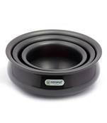 Coconut Hard Anodised Curry Pot Plain Cookware,Set of 3 - Capacity - 3.25L, 2.5L & 1.5Litres,Black