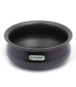 Coconut Hard Anodised Curry Pot Plain Cookware - Big - Capacity - 3.25 litres,Black
