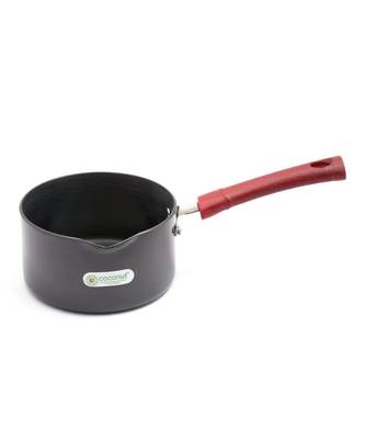 Coconut Hard Anodised 3mm Thickness Sauce Pan/Cookware - (Black)- 1 Unit - Diamater - 14Cms (Capacity -1000ML) 1