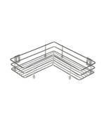 KCL L Shape Stainless Steel Multipurpose Corner Kitchen Storage Rack/Shelf - 1 Unit (1 Level)