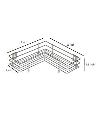 KCL L Shape Stainless Steel Multipurpose Corner Kitchen Storage Rack/Shelf - 1 Unit (1 Level) 2