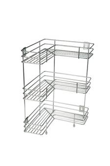 KCL L Shape Stainless Steel Multipurpose Corner Kitchen Storage Rack/Shelf- 3 Level Shelf - 1 Unit