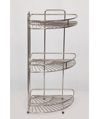 Coconut Stainless Steel Corner Kitchen Rack - 3 Step 1