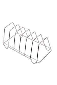 KCL Stainless Steel Chrome Finish Plate Stand/Rack for 6 Plate/Thali