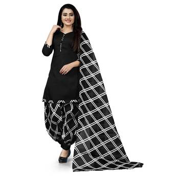 Black Abstract Print Cotton Salwar 2