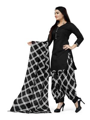 Black Abstract Print Cotton Salwar 3