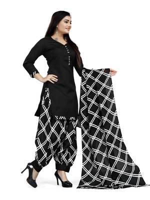 Black Abstract Print Cotton Salwar 4
