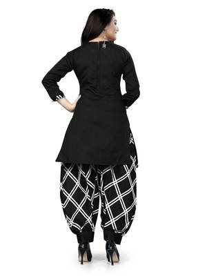 Black Abstract Print Cotton Salwar 5