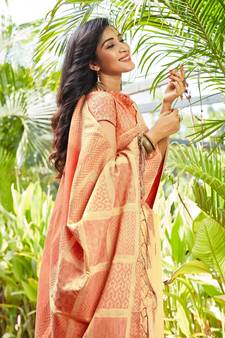 pink Pure Cotton Fancy Designer Saree For Women