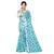 blue printed cotton saree with blouse