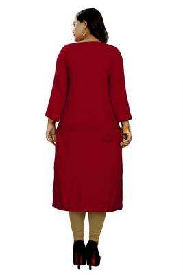 Multicolor hand woven rayon party-wear-kurtis 4