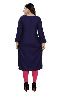 Multicolor hand woven rayon party-wear-kurtis 4