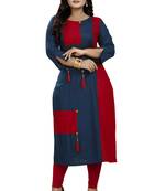 Multicolor hand woven rayon diwali-kurtis