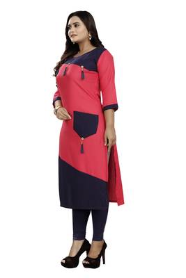 Multicolor hand woven rayon ethnic-kurtis 2