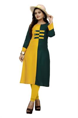 Multicolor hand woven rayon ethnic-kurtis 2