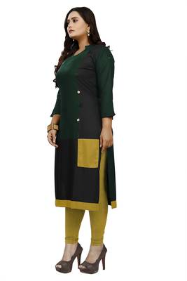 Multicolor hand woven rayon diwali-kurtis 3
