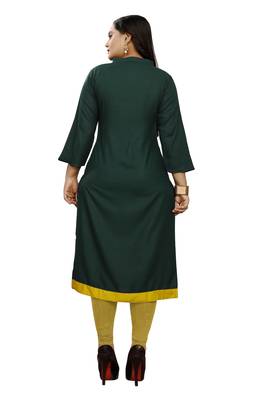 Multicolor hand woven rayon diwali-kurtis 4