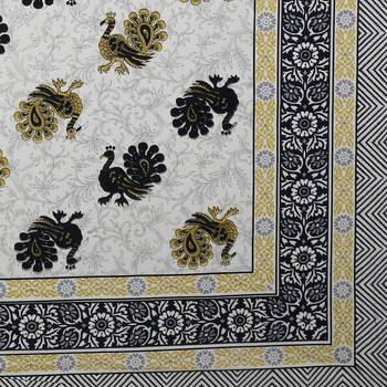 100% Cotton Printed Jaipuri Double Bedsheet with 2 Pillow Covers 4