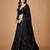 Black thread embroidery georgette Semi Stitched bridal lehenga