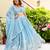 Sky-blue thread embroidery faux georgette indian lattest designer lehenga
