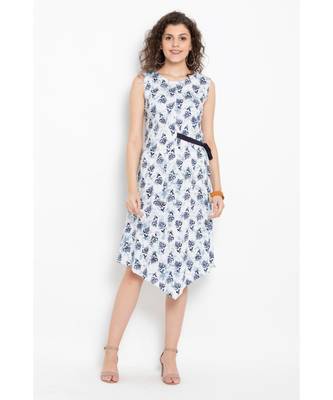 Multicolor rayon printed A line Kurti 1