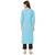 women's pure cotton dobby casual wear blue kurti