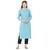 women's pure cotton dobby casual wear blue kurti