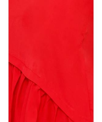 Women's Red Synthetic Crepe plain regular fit top 5
