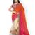 Orange Colour Georgette and Net Designer Saree with unstitched blouse