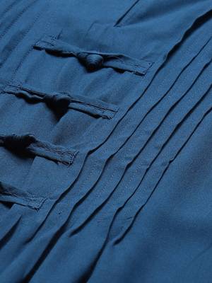 Indigo plain liva ethnic-kurtis 4