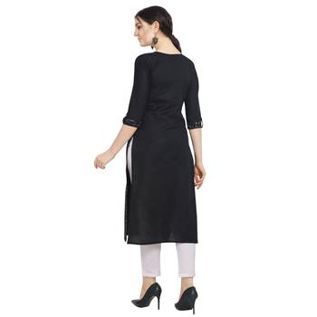 Black printed cotton ethnic-kurtis 3