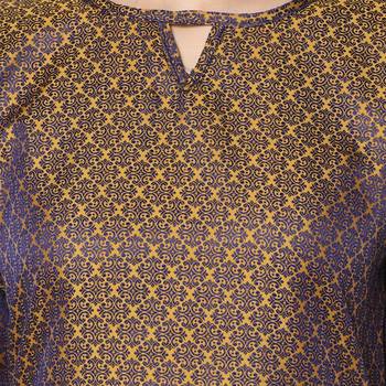 Brown woven jacquard diwali-kurtis 5