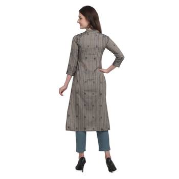 Charcoal printed cotton ethnic-kurtis 3