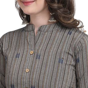 Charcoal printed cotton ethnic-kurtis 4