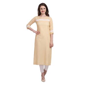 Yellow printed cotton ethnic-kurtis 1